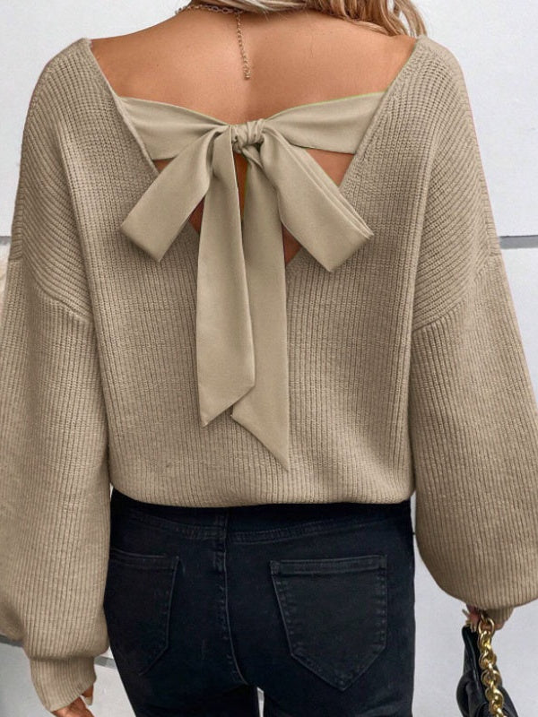 Back bow Knitting Sweaters
