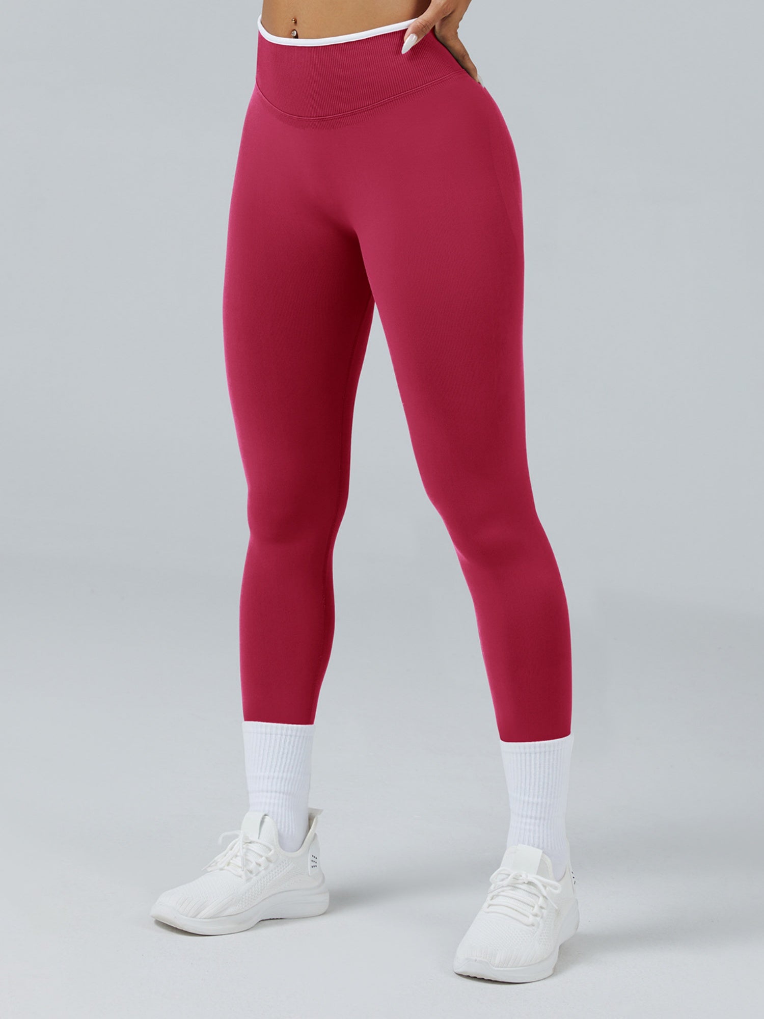 Color Matching Seamless High-waisted Hip Lift Exercise Yoga Pants