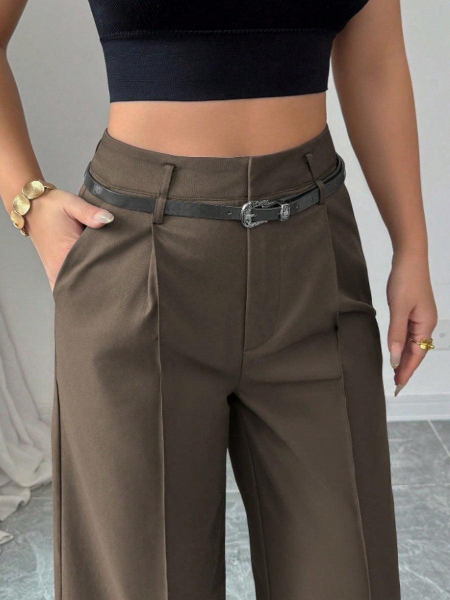 Straight-fit Suit Commuting Pocket Pants