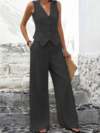 Vests Pants Distressed Commuting Set 2-piece Sets
