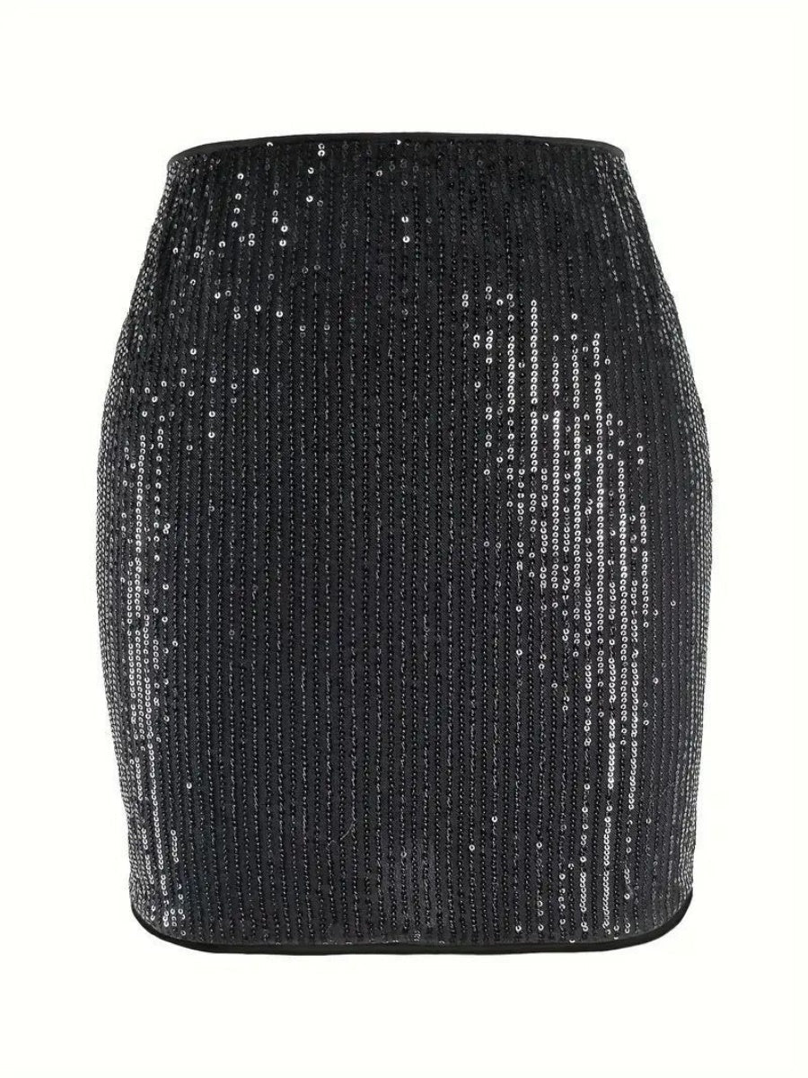 Sequins Sequins Hip-hugging Reunion Skirts