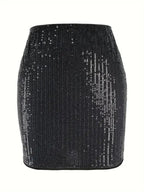 Sequins Sequins Hip-hugging Reunion Skirts