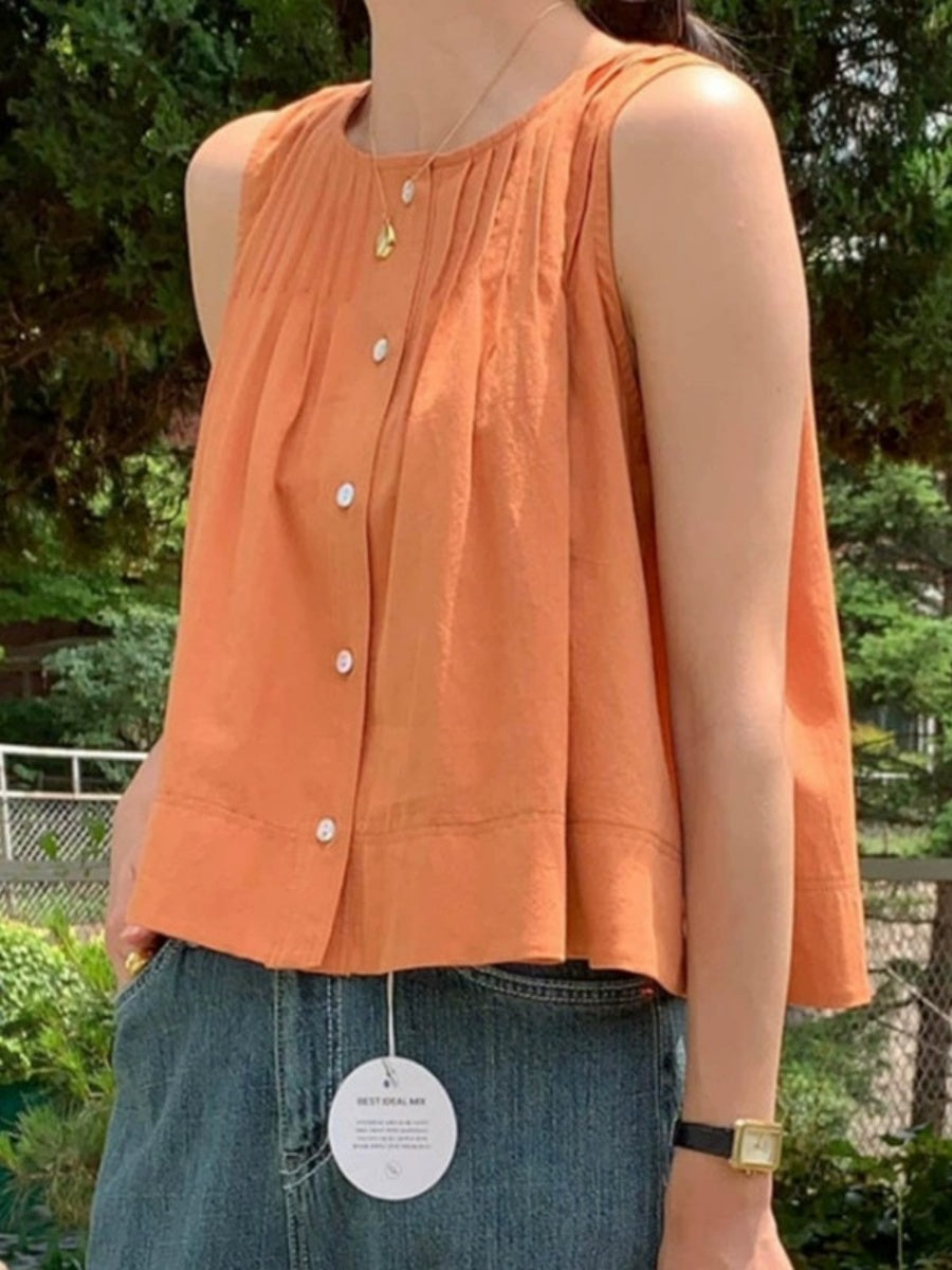 Ruffled Sleeveless Vest