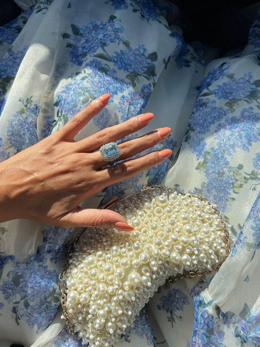Floral Print Off-shoulder Long Dress