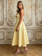 Jacquard Backless Long Dress