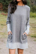Maureen Pockets Casual Sweatershirt Dress