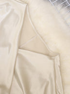 V-neck Long Sleeve Side Straps Silk Chiffon Blouse
