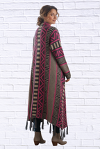 Printed Shawl Cardigan with Fringed Hem _ Cozy, Stylish, and Perfect for Layering!