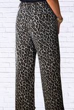 Leopard Straight Loose Leg Jeans