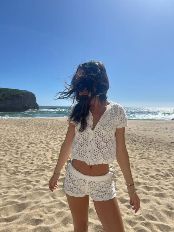 The Mia — Crochet Beach Set with Shorts