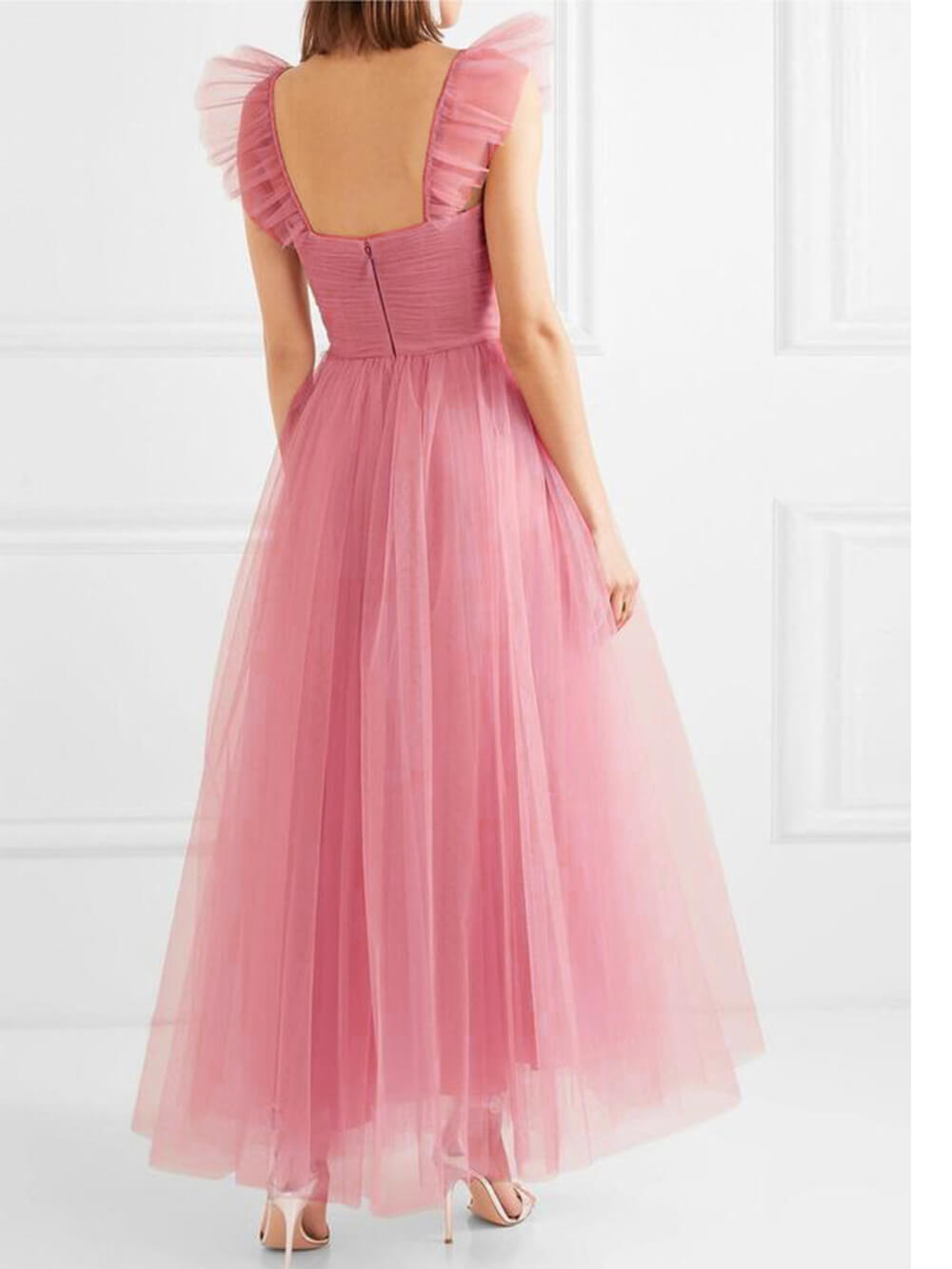 Elegant Slim Fit Solid Color Midi Dress
