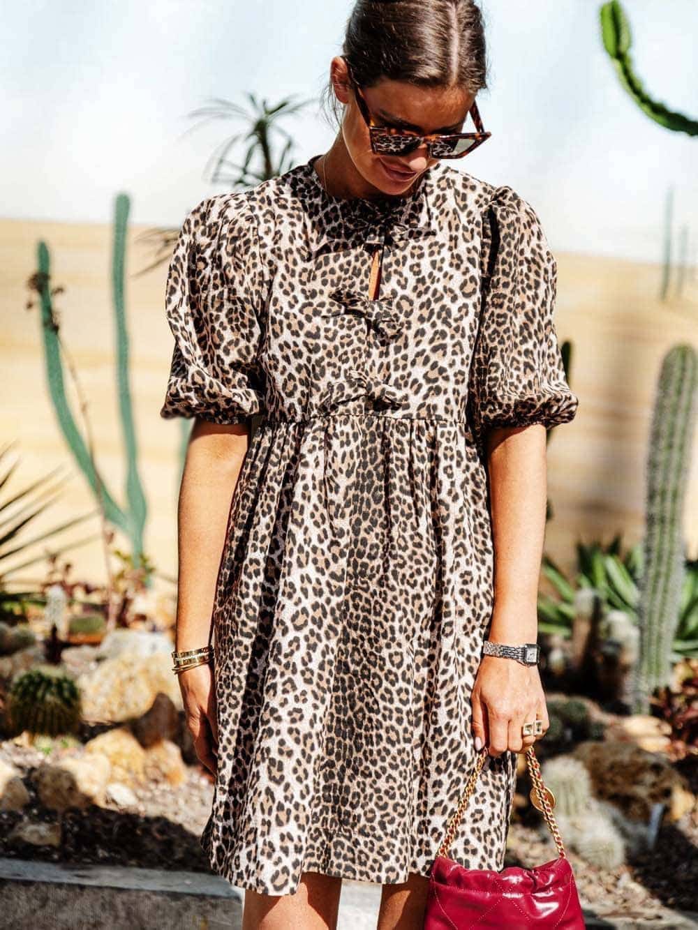 Ariadna Premium Leopard Dress Chic Silhouette Collection