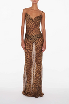 Delia Statement Leopard Print Maxi Dress Elevated Occasion Wear