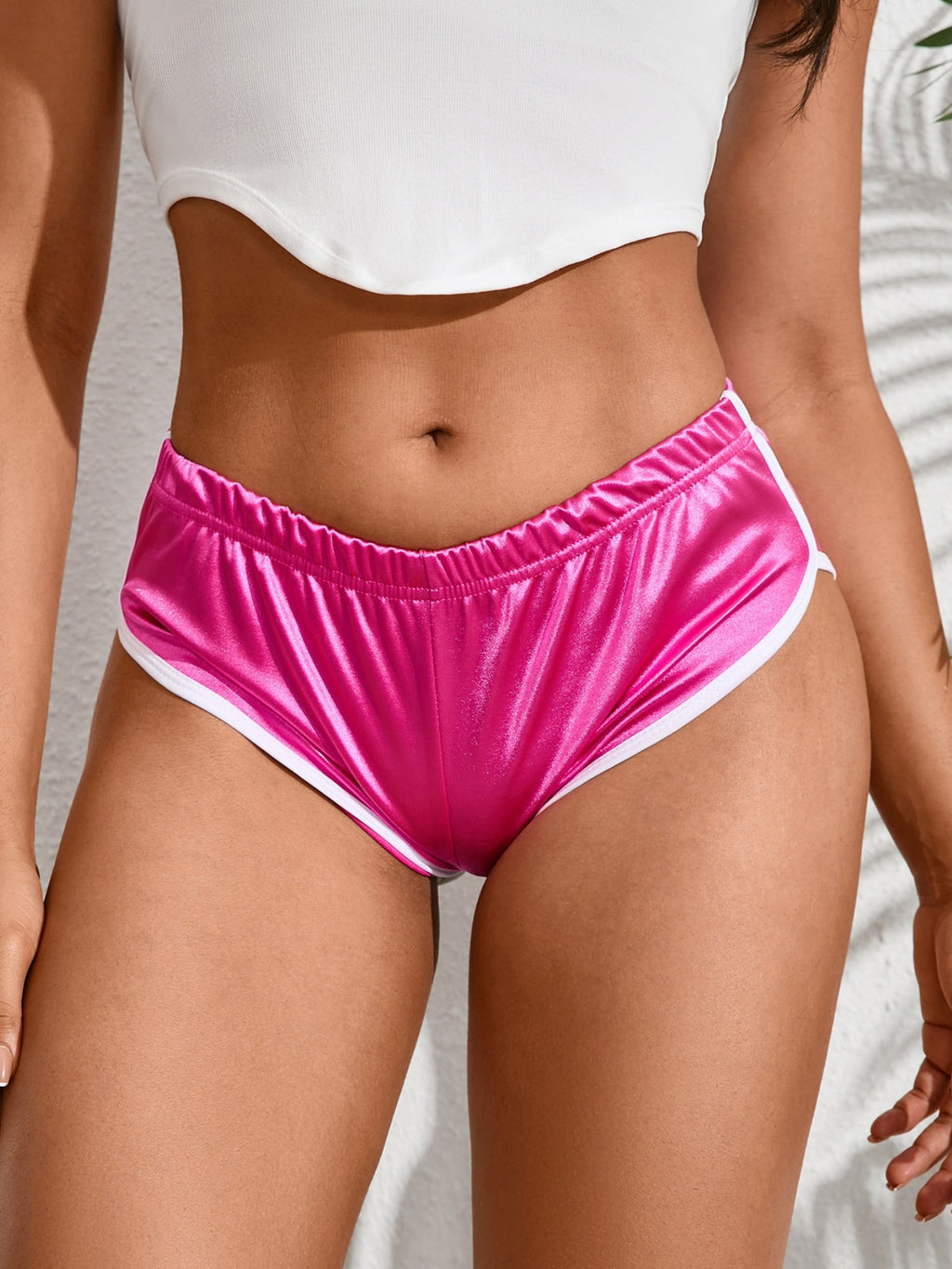 Color Blocking Exercise Yoga Fitness Elastic And Sexy Shorts