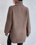 | Women's Winter Ribbed Turtleneck Sweater
