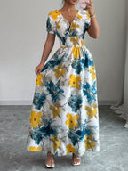 V-neck Floral Grace Maxi Dresses