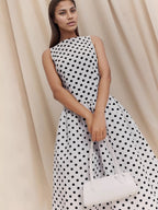 Sleeveless Polka Dots Dot Grace Maxi Dresses