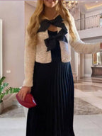 Tie-front Sequined Jacket