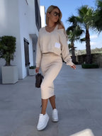 Knit Cami Dress and Loose Top Set