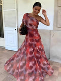 Vacation-style One-shoulder Fitted Long Dress
