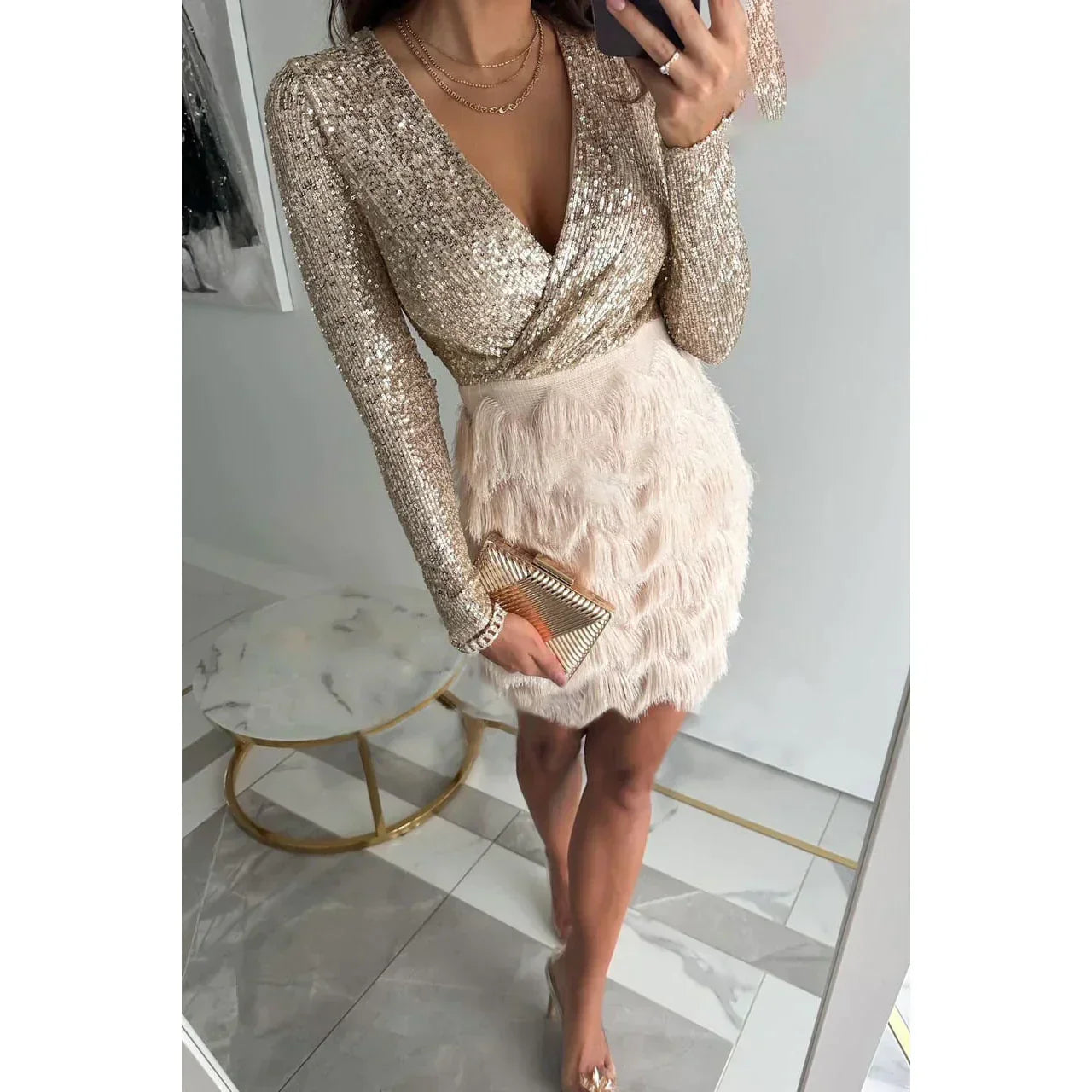 Jana Timeless Dress with Patchwork Premium Wardrobe Essential