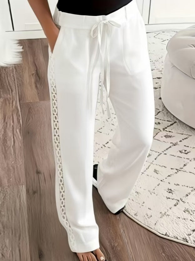 Side-trimmed Slanted Pocket Casual Trousers