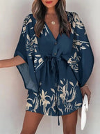 V-neck Tie For A Casual Vacation Look Mini&Short Dresses