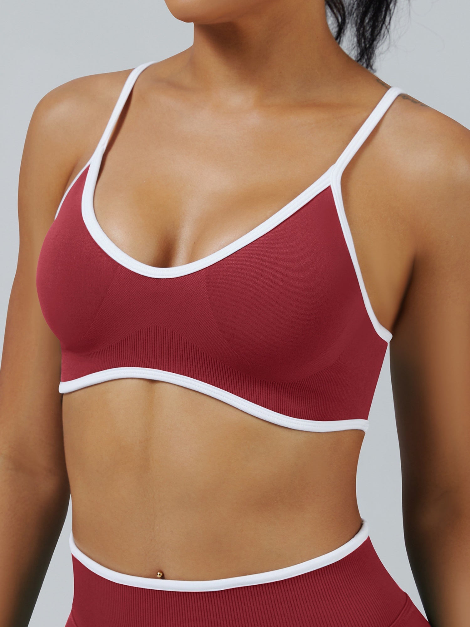 Seamless With Breast Pads Exercise Yoga Halter Bra Vest