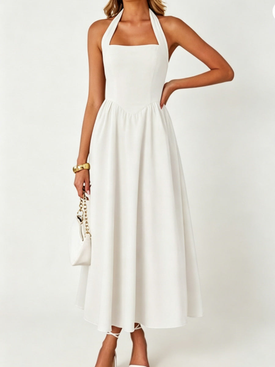 Camisoles Halter Backless Temperament Maxi Dresses