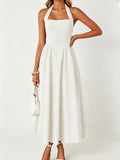 Camisoles Halter Backless Temperament Maxi Dresses