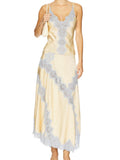Lace Stitching Camisole Top Irregular Patchwork Skirt Set 2-piece Sets