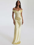 Mermaid Satin Off-shoulder Long Dress
