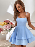 Pure Cotton Backless Bow Tie Mini&Short Dresses
