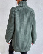 | Women's Winter Ribbed Turtleneck Sweater