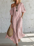 Simple Solid Color Patchwork Dress