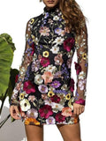 3D Floral Mesh Lace Embroidery Bodycon Slimming Sexy Dress