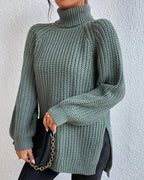 | Women's Winter Ribbed Turtleneck Sweater