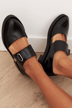 AmyVictoria | Black Buckle Loafers