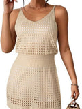 Hollow Waist Suspender Skirt Cover Ups