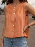 Ruffled Sleeveless Vest