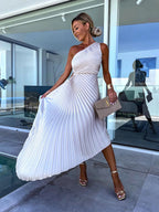 Poise Drape Pleated Dress