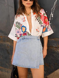 Carla Floral Print Short-Sleeved Shirt