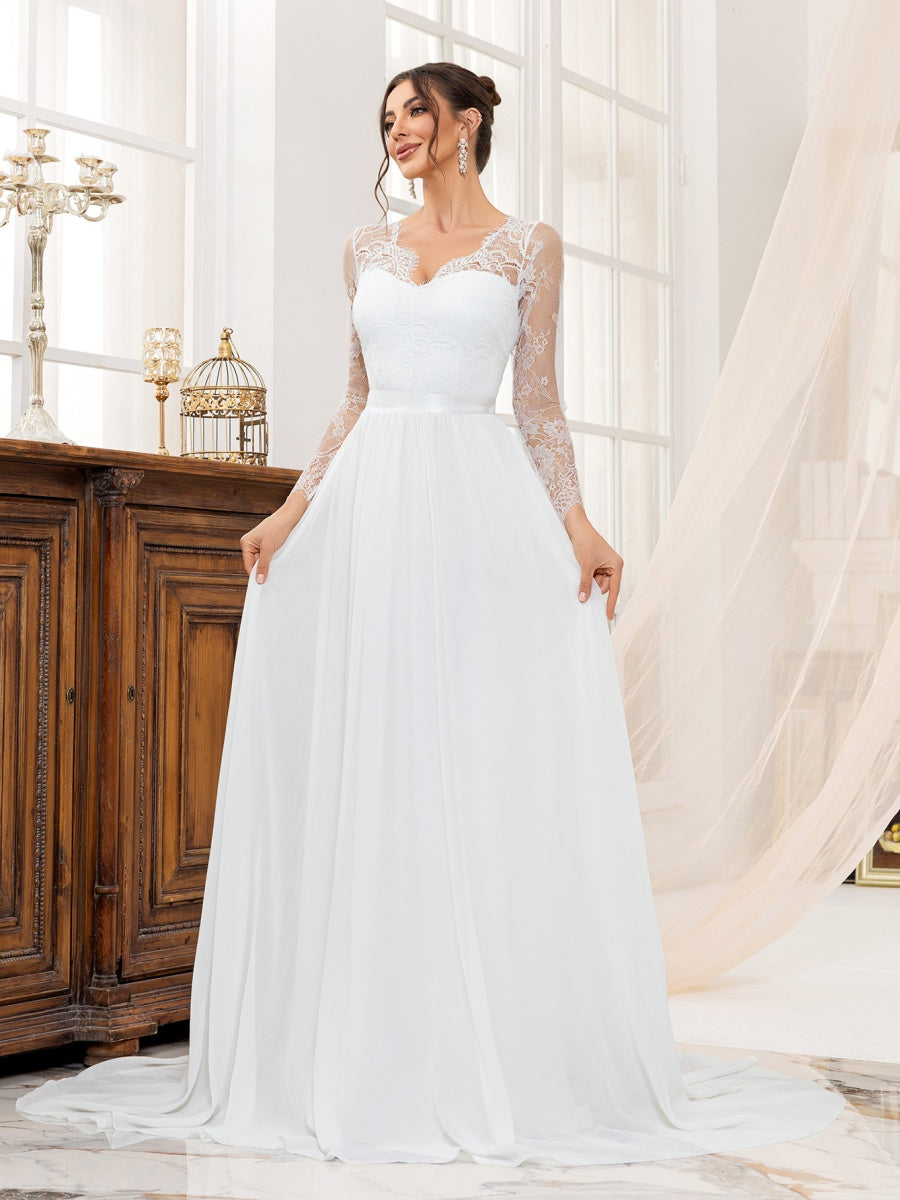 Lace Wedding Dress Formal Dress Maxi Dresses