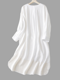 Just My Style Round Neck Shirt Dress
