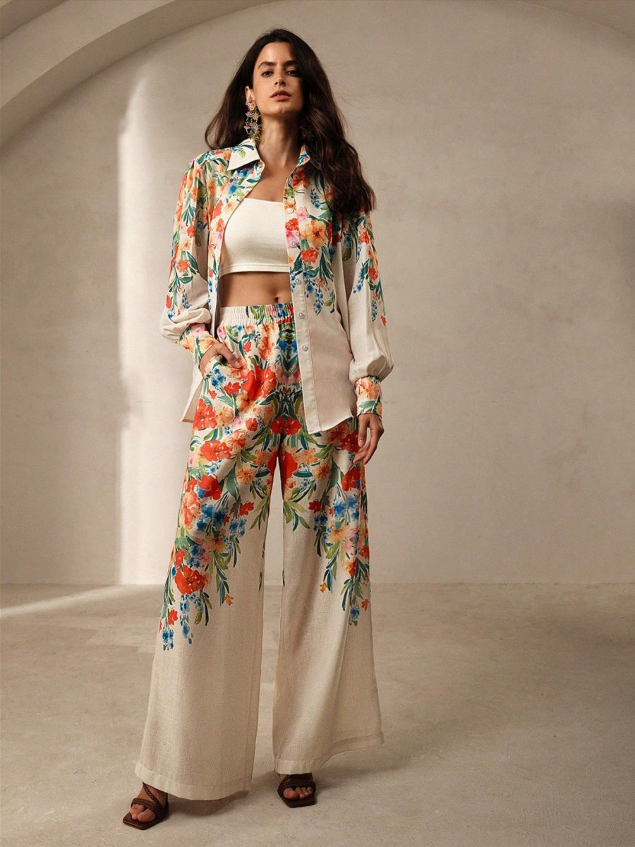 Positioning Printing Shirts Pants Set 2-piece Sets