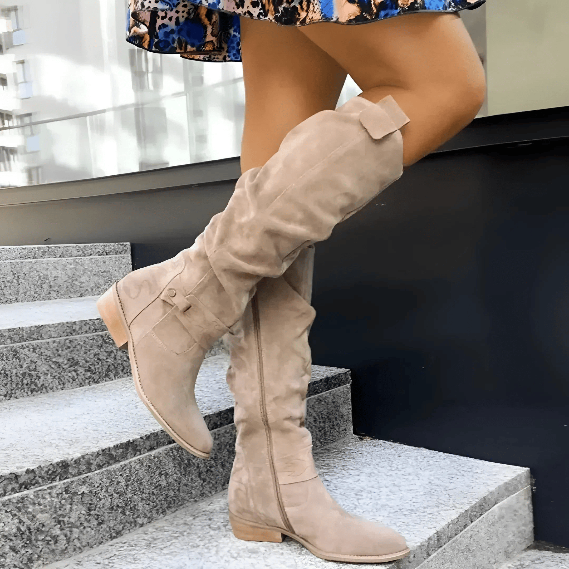 | Suede Knee Boots
