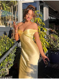 Off-the-shoulder Strapless Backless Long Dress