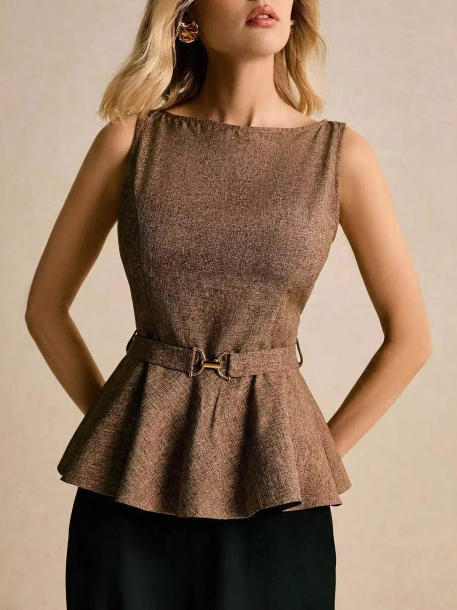 Commuting Grace Jacket Hem Sleeveless Tank Tops