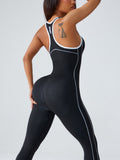 Color-blocked Beautiful Back Exercise And Fitness Yoga Jumpsuits
