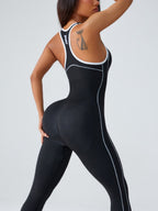 Color-blocked Beautiful Back Exercise And Fitness Yoga Jumpsuits